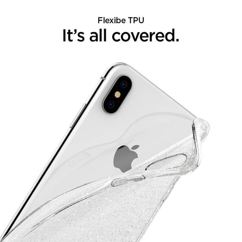 Spigen iPhone XS Max Case Liquid Crystal Glitter - Crystal Quartz